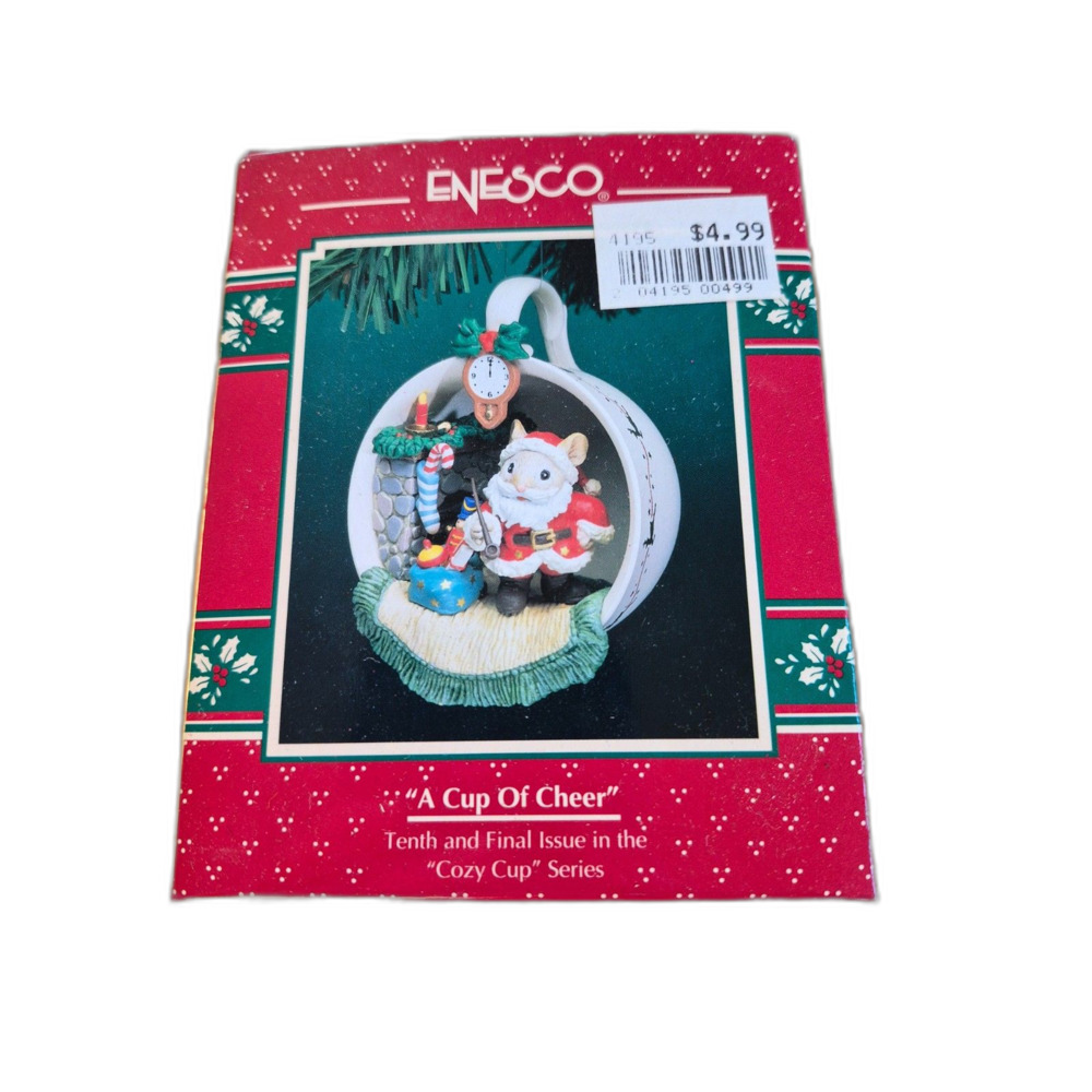 Vintage Enesco A Cup of Cheer Treasury of Christmas Ornament1990s